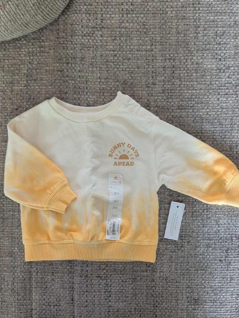 Sunny Days Ahead Yellow Tie-Dye Toddler Sweatshirt